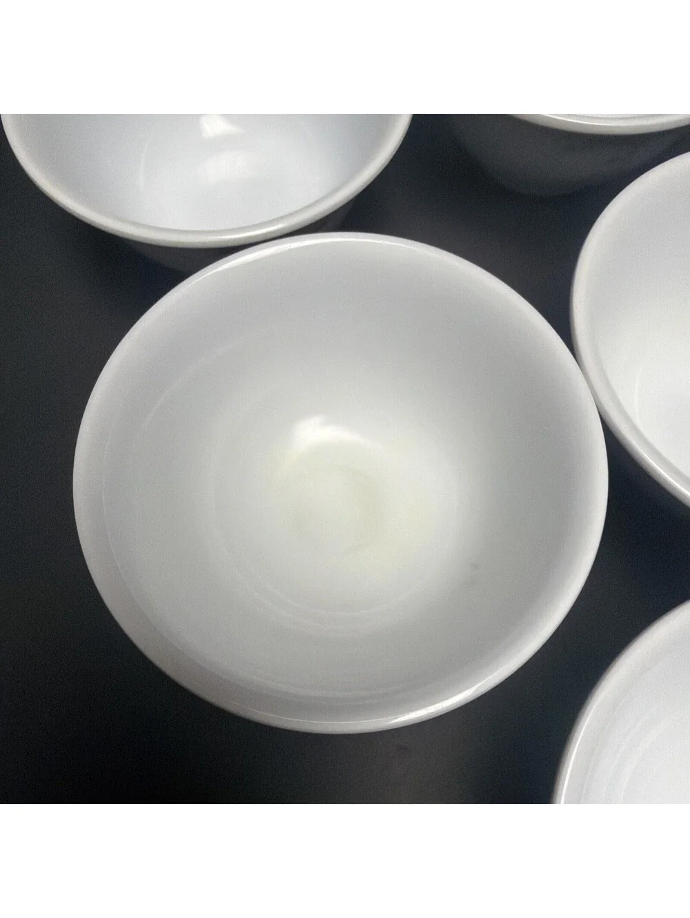 8 Vintage Melamine Koyo Japan Tea Or Rice Cups Bowls White Retro Flower Motif